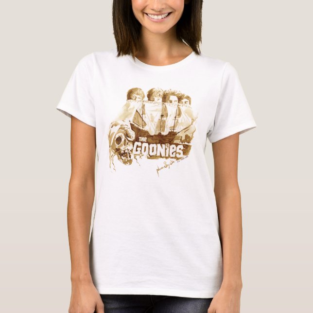 T-shirt Les Goonies Pirate Ship Aquarelle Graphique (Devant)