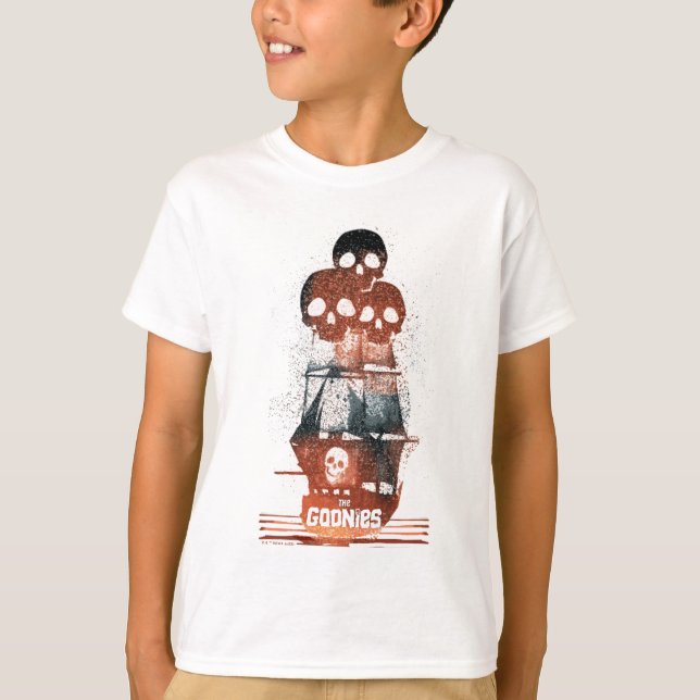 T-shirt Les Goonies Pirate Ship Silhouette Graphique (Devant)