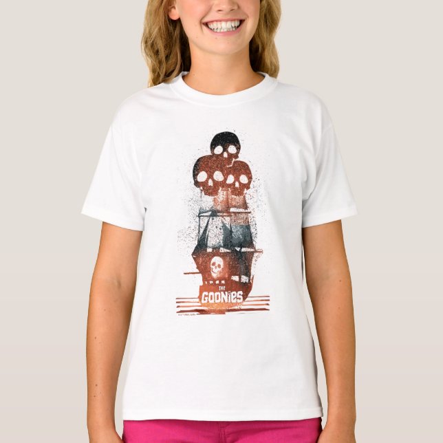 T-shirt Les Goonies Pirate Ship Silhouette Graphique (Devant)