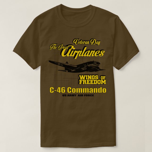 T-shirt Les grands avions Curtiss C Commando (Design devant)