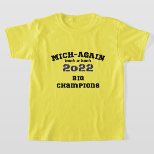 T-shirt Les grands champions du Michigan retour 2 retour M