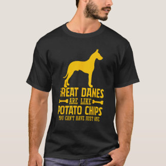 T-shirt Les grands Danois sont comme des chips de pommes d