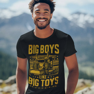T-shirt Les grands garçons adorent leurs camions puissants