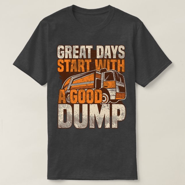 T-shirt Les Grands Jours Commencent Avec Un Bon Camion À D (Design devant)