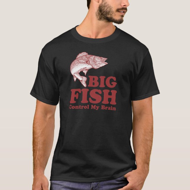 T-shirt Les grands poissons commandent mon cerveau (Devant)