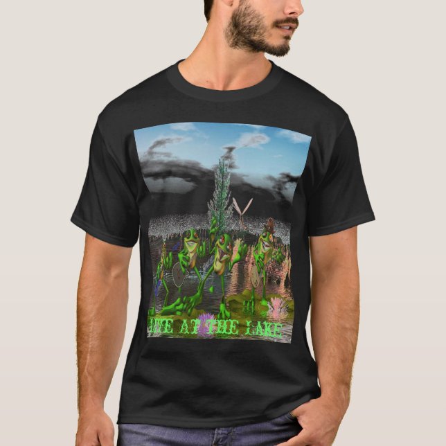 T-shirt Les grenouilles "vivent au lac " (Devant)
