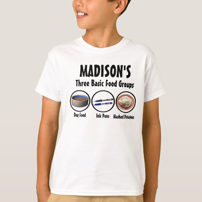 T-shirt Les groupes d'aliments de Madison (Devant)