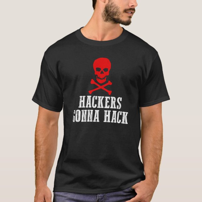 T-shirt Les Hackers Vont Hacker La Sécurité Et Protéger Pr (Devant)