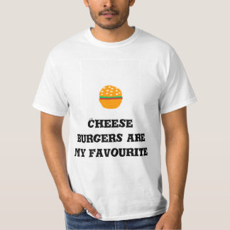 T-shirt Les hamburgers au fromage sont mes préférés