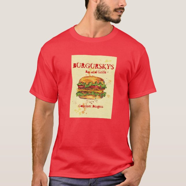 T-SHIRT LES HAMBURGERS GASTRONOMES DE BURGURSKY (Devant)
