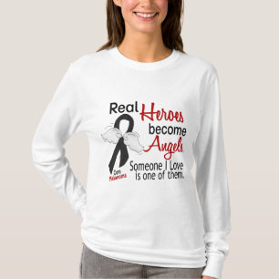 T-shirt Les héros deviennent mélanome d'anges