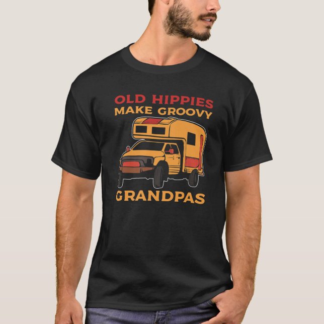 T-shirt Les Hippies Vieux Font Les Grandpas Super Hippie L (Devant)