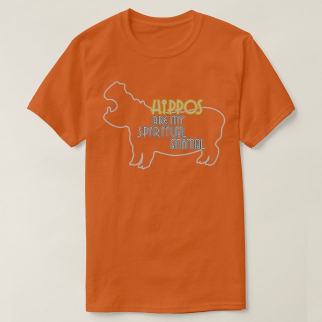 T-shirt Les hippopotames sont mon esprit animal (Design devant)