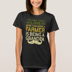 T-shirt Les Hommes Aiment Les Agriculteurs Et Grand-Père L