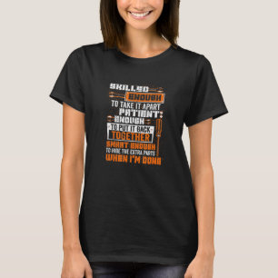 T-shirt Les Hommes Assez Intelligents Pour Masquer Les Piè
