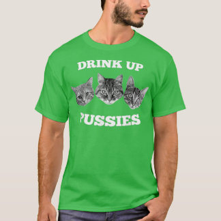 T-shirt Les Hommes Boivent Des Chats Amusants De Chat Boir