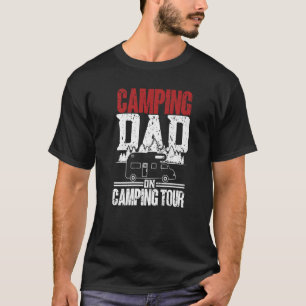T-shirt Les Hommes Camping Papa En Tour Camper Caravan Cam