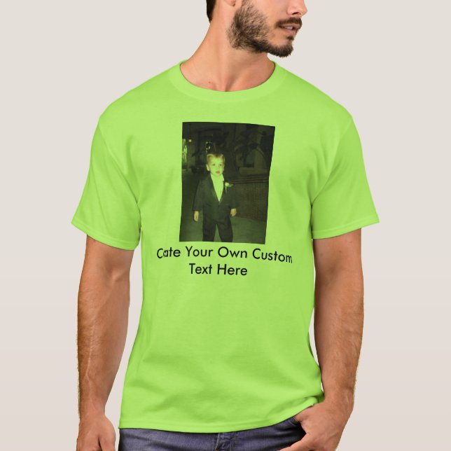 T-shirt Les hommes court-circuitent la chemise faite sur (Devant)