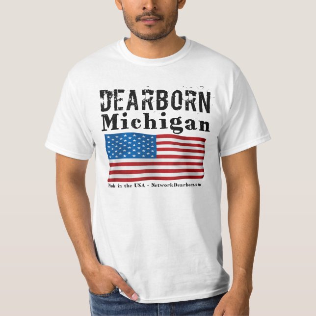 T-shirt Les hommes court-circuitent la douille - Dearborn, (Devant)