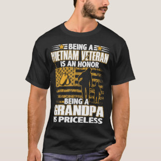 T-shirt Les Hommes Étant Vietnam Vétérinaire Est Un Grand-