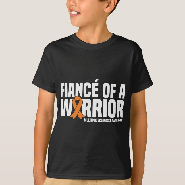 T-shirt Les hommes financent un guerrier MS Sclérose en pl (Devant)