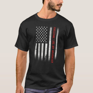 T-shirt Les hommes géniaux comme ma fille Da père américai