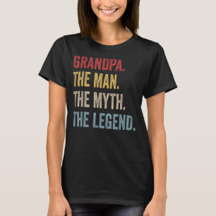 T-shirt Les Hommes Grand-Père L'Homme Le Mythe La Légende
