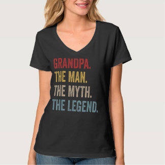 T-shirt Les Hommes Grand-Père L'Homme Le Mythe La Légende 