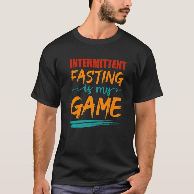 T-shirt Les Hommes Le Jeûne Intermittent Est Mon Jeu Nutri (Devant)