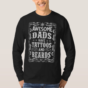 T-shirt Les Hommes Les Pères Étonnants Ont Des Tatouages E