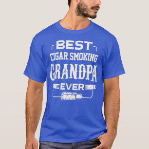 T-shirt Les Hommes Meilleur Cigar Fumer Grand-Père Cigare