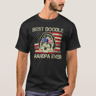 T-shirt Les hommes meilleur doodle grand-père jamais papa