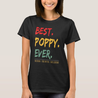 T-shirt Les Hommes Meilleur Pavot Jamais L'Homme Le Mythe