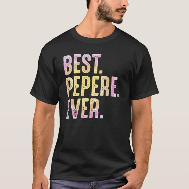 T-shirt Les Hommes Meilleur Pepere Jamais Pour Les Hommes  (Devant)