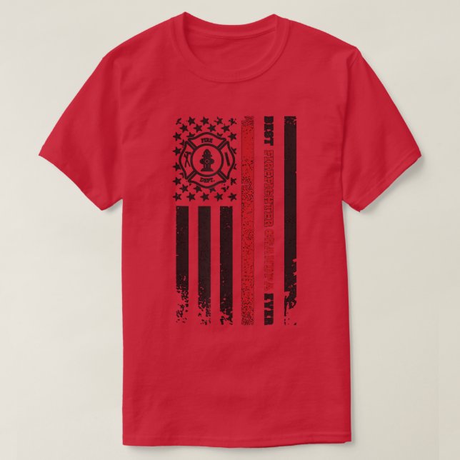 T-shirt Les hommes meilleur pompier grand-père jamais pomp (Design devant)