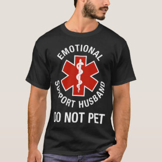 T-shirt Les Hommes Ne Pet Pas Soutien Émotionnel Mari Drôl