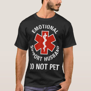T-shirt Les Hommes Ne Pet Pas Soutien Émotionnel Mari Drôl