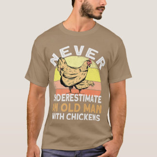 T-shirt Les Hommes Ne Sous-Estiment Jamais Un Homme Âgé Av