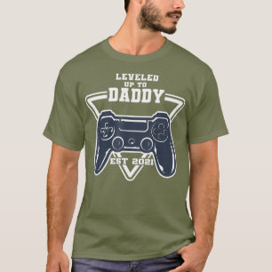 T-shirt Les hommes nivelés jusqu'à papa 2021 Bientôt être 