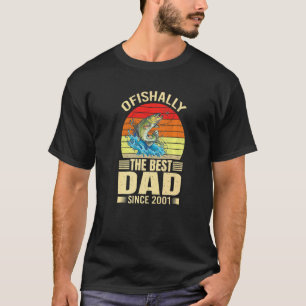 T-shirt Les Hommes Ofish Le Meilleur Père Depuis 2001 Fish