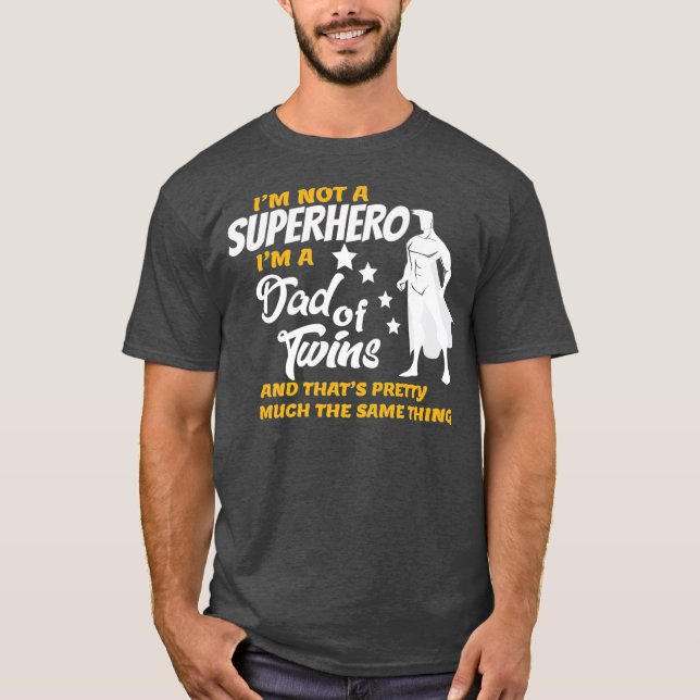 T-shirt Les hommes Papa de Twins Drôle cadeau pour Twins P (Devant)
