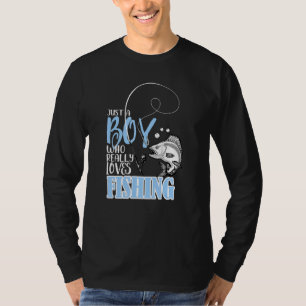 T-shirt Les Hommes Pêchent Juste Un Garçon Qui Aime Vraime
