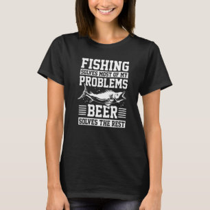 T-shirt Les Hommes Pêcher Résoudre La Plupart De Mes Probl