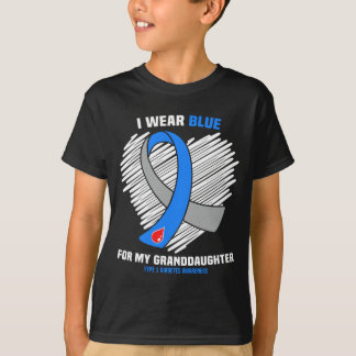 T-shirt Les hommes portent du bleu pour le diabète de type