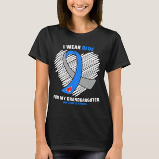 T-shirt Les hommes portent du bleu pour le diabète de type