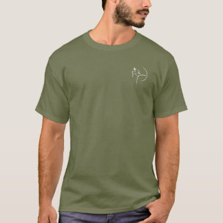 T-shirt Les hommes Recurve Archer - la crête (foncée)