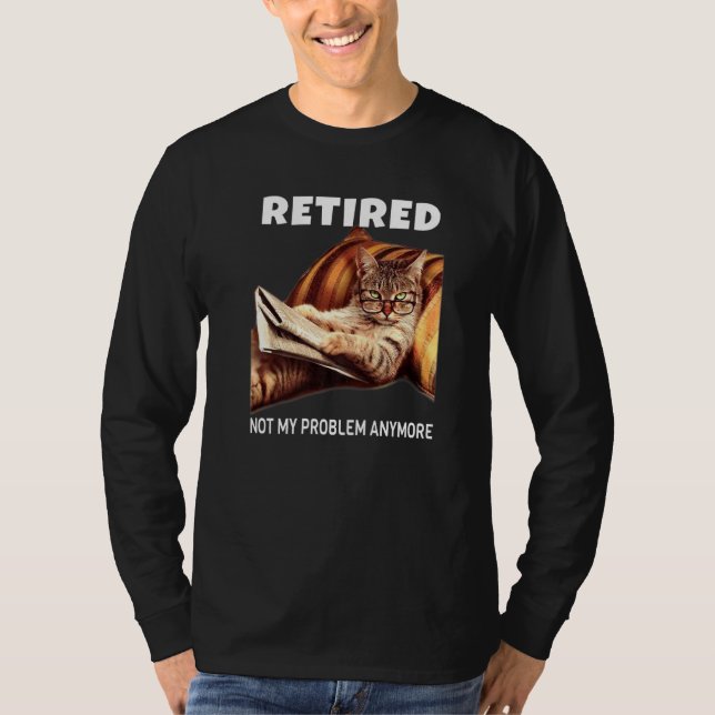T-shirt Les Hommes Retraités Pas Mon Problème Plus Retrait (Devant)