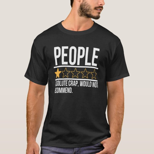 T-shirt Les Hommes Revoient L'Anxiété Sociale Misanthropiq (Devant)