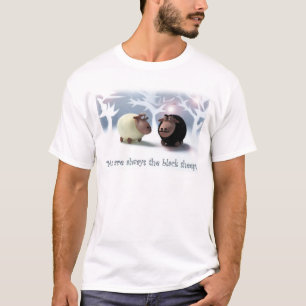 T-shirt Les hommes sont toujours les moutons noirs drôles
