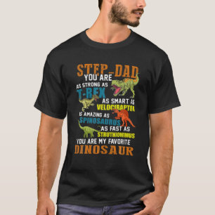 T-shirt Les hommes Step-Dadsaurus T Rex Dinosaur Step-Papa